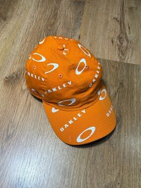 Oakley Orange Allover Logo Cap